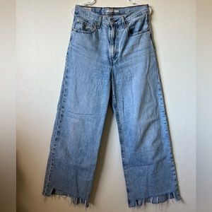 Levis ribcage wide leg light wash jeans size 30